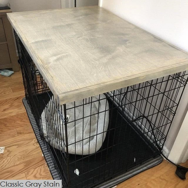 Farmhouse Dog Crate Table Top | Custom Wood Kennel Cover With Secure Fit 4 Farmhouse Dog Crate Table Top | Custom Wood Kennel Cover With Secure Fit - Image 4