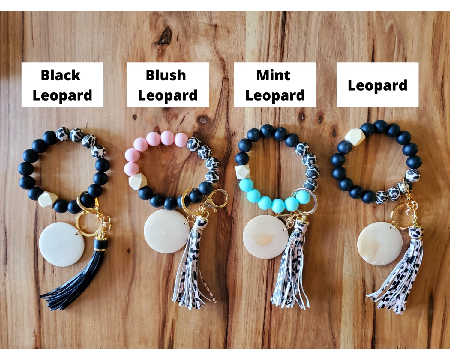 Silicone Bead Wristlet With Flower Initial | Bangle Key Ring With Suede Tassel | Bracelet Keychain | Custom Silicone Bangle Keyring 5 Silicone Bead Wristlet With Flower Initial | Bangle Key Ring With Suede Tassel | Bracelet Keychain | Custom Silicone Bangle Keyring - Image 5