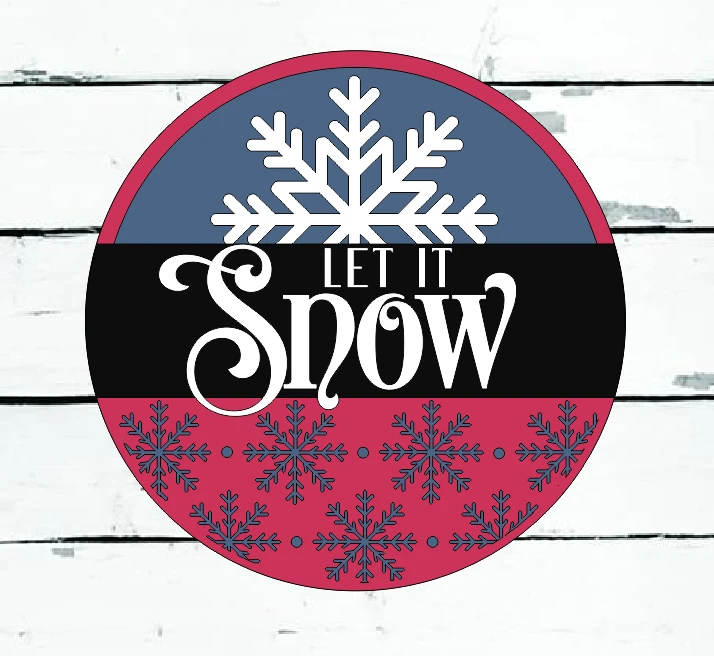 Let It Snow Winter Sign | Farmhouse Christmas Decor | Round Winter Sign 1 Let It Snow Winter Sign | Farmhouse Christmas Decor | Round Winter Sign