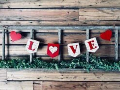 Valentine's Day Banner | Valentine's Day Decor | Mantel Decor | Wooden Banner