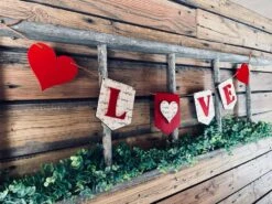 Valentine's Day Banner | Valentine's Day Decor | Mantel Decor | Wooden Banner -The Farmer’s Wife WI Deals Store LoveLanguageBanner 2