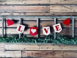 Valentine's Day Banner | Valentine's Day Decor | Mantel Decor | Wooden Banner -The Farmer’s Wife WI Deals Store LoveLanguageBanner 3