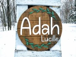 Personalized 3D Cutout Nursery Decor Sign With Child's Name And Sage Wreath -The Farmer’s Wife WI Deals Store Nursery Child s Name with Sage