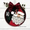 Santa Ho Ho Ho Front Door Sign | Farmhouse Christmas Decor