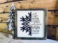Christmas Sign | Snowflake Subway Art | Farmhouse Sign -The Farmer’s Wife WI Deals Store Snowflake Sign White 2