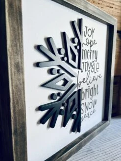 The Farmer’s Wife WI Deals Store -The Farmer’s Wife WI Deals Store Snowflake Sign White 4