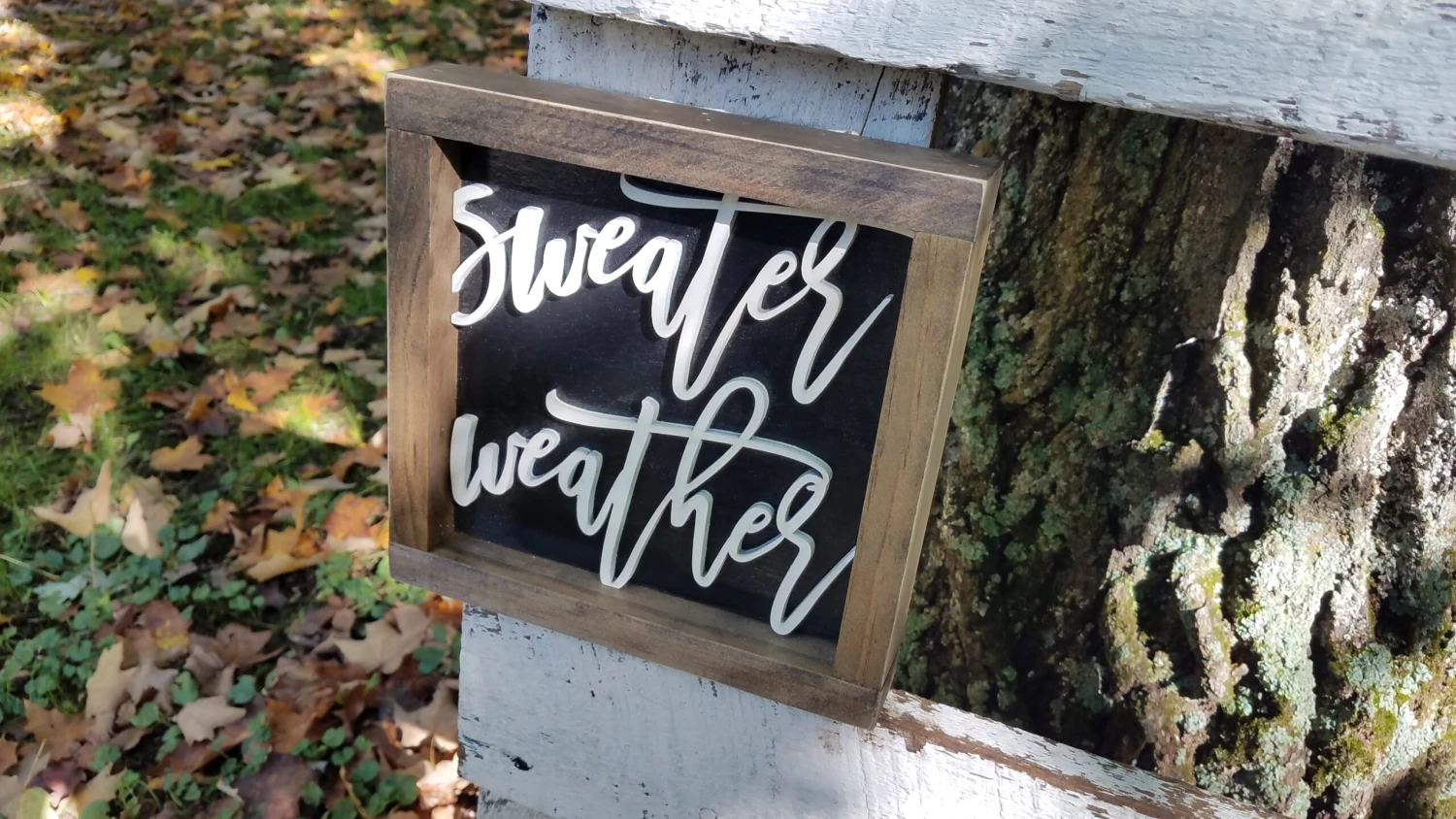 Square Sign With 3D Cutout Lettering | Sweater Weather 3 Square Sign With 3D Cutout Lettering | Sweater Weather - Image 3