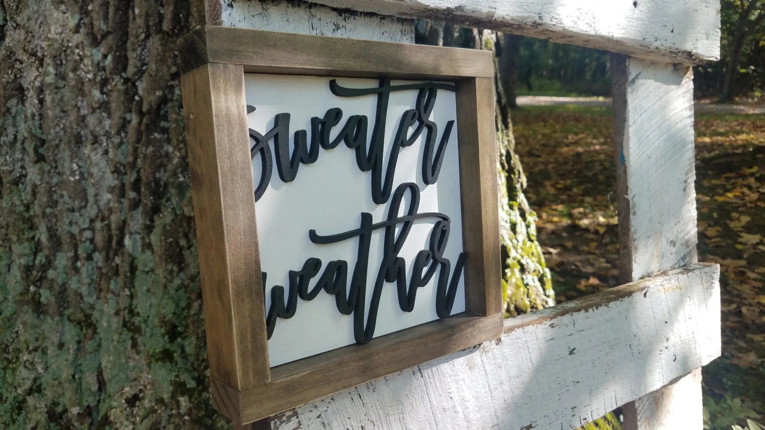 Square Sign With 3D Cutout Lettering | Sweater Weather 5 Square Sign With 3D Cutout Lettering | Sweater Weather - Image 5