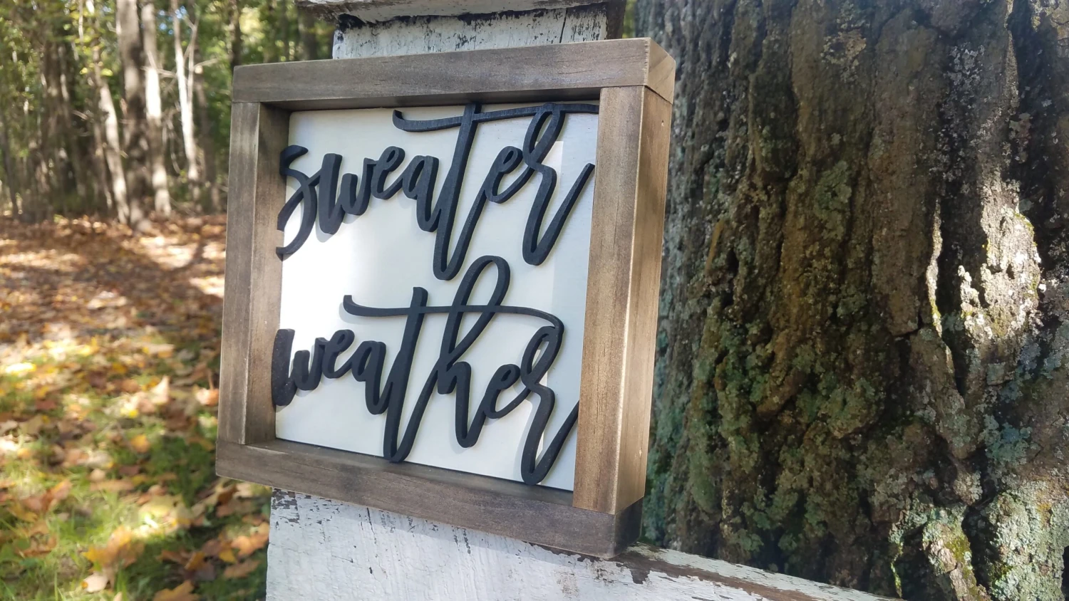 Square Sign With 3D Cutout Lettering | Sweater Weather 6 Square Sign With 3D Cutout Lettering | Sweater Weather - Image 6