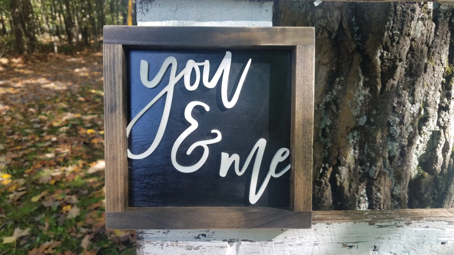 Square Sign With 3D Cutout Lettering | You & Me 1 Square Sign With 3D Cutout Lettering | You & Me