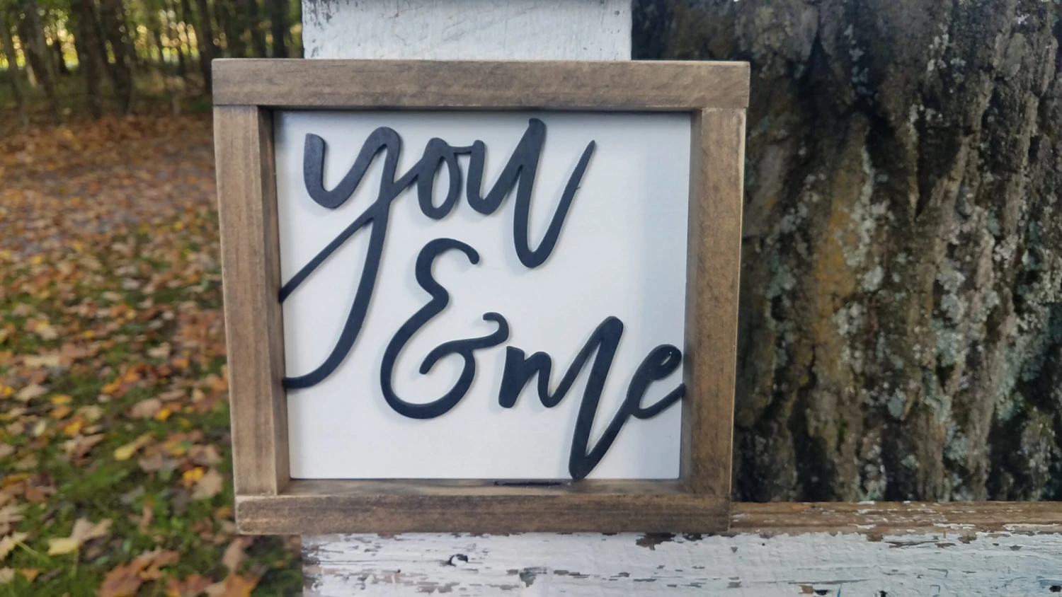 Square Sign With 3D Cutout Lettering | You & Me 4 Square Sign With 3D Cutout Lettering | You & Me - Image 4