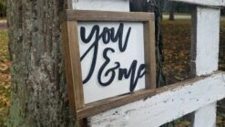 Square Sign With 3D Cutout Lettering | You & Me 10 Square Sign With 3D Cutout Lettering | You & Me -The Farmer’s Wife WI Deals Store Square Sign You and Me5