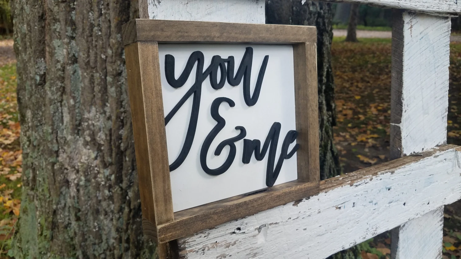 Square Sign With 3D Cutout Lettering | You & Me 5 Square Sign With 3D Cutout Lettering | You & Me - Image 5