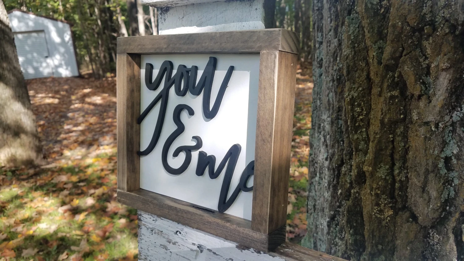 Square Sign With 3D Cutout Lettering | You & Me 6 Square Sign With 3D Cutout Lettering | You & Me - Image 6