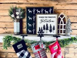 Gregor Plaid Stocking With Personalized Leather Patch -The Farmer’s Wife WI Deals Store Stocking 7