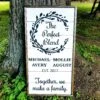 Personalized Raised Lettering Last Name Sign On Shiplap | The Perfect Blend