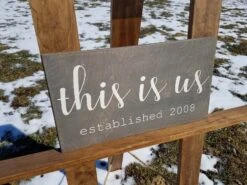 Personalized This Is Us Sign Family Established Sign | Painted Wood Sign