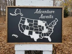 Large 3-D USA Puzzle Travel Tracker Map