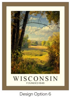 Wisconsin Northwoods Wall Art - Framed Night Sky Print With Lake & Trees | Northern Lights | Cabin Decor | Nature-Inspired Wisconsin Gift -The Farmer’s Wife WI Deals Store Wisconsin Design Option 6 1