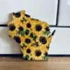 Wisconsin Sunflower Magnet | Bright Yellow Floral State Magnet |Farmhouse Fridge Decor |State Souvenir Or Gift Idea