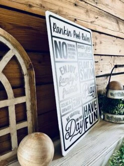 Custom Pool Rules Acrylic Sign | Personalized Family Fun Wall Art | No Running, Sunscreen, Relax & Unwind Decor | Unique Gift For Poolside | Beach House Wall Decor -The Farmer’s Wife WI Deals Store a7d6c975 c721 45ab 8925 c58a9899becd