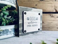 Funny Dog Sign | Dogs Welcome People Tolerated | Rustic Farmhouse Wood Block Sign | Pet Lover Gift | Dog Decor For Entryway Or Shelf -The Farmer’s Wife WI Deals Store a8260035 ba88 48ba b190 2e45298a30ca