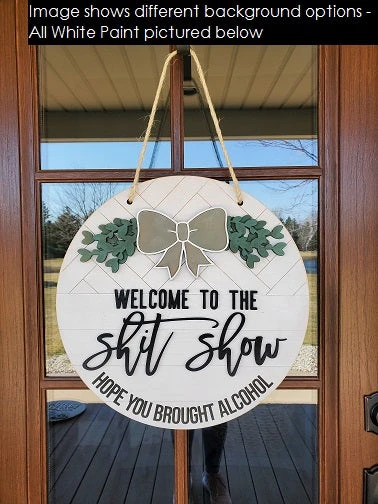 Home Sweet Home Front Door Sign | Round Porch Door Hanger Sign | Farmhouse Porch Sign 6 Home Sweet Home Front Door Sign | Round Porch Door Hanger Sign | Farmhouse Porch Sign - Image 6