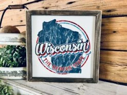 Vintage Wisconsin Wall Sign | The Badger State Decor | Square Wooden UV Printed Design 7 Vintage Wisconsin Wall Sign | The Badger State Decor | Square Wooden UV Printed Design -The Farmer’s Wife WI Deals Store b11ea12b 39ab 4538 b2ae d27b2d038d84