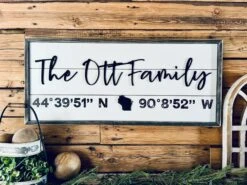 Personalized Family Name Sign With Home Coordinates | Custom Latitude & Longitude Sign 9 Personalized Family Name Sign With Home Coordinates | Custom Latitude & Longitude Sign -The Farmer’s Wife WI Deals Store b3755c3b 3e57 4b16 8954 afacd15ec3bc
