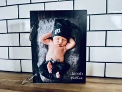 Newborn Baby Card Keeper With Photo Cover |Personalized Baby Memory Book With Name | Keepsake Binder For Baby Shower Cards & Milestone Notes