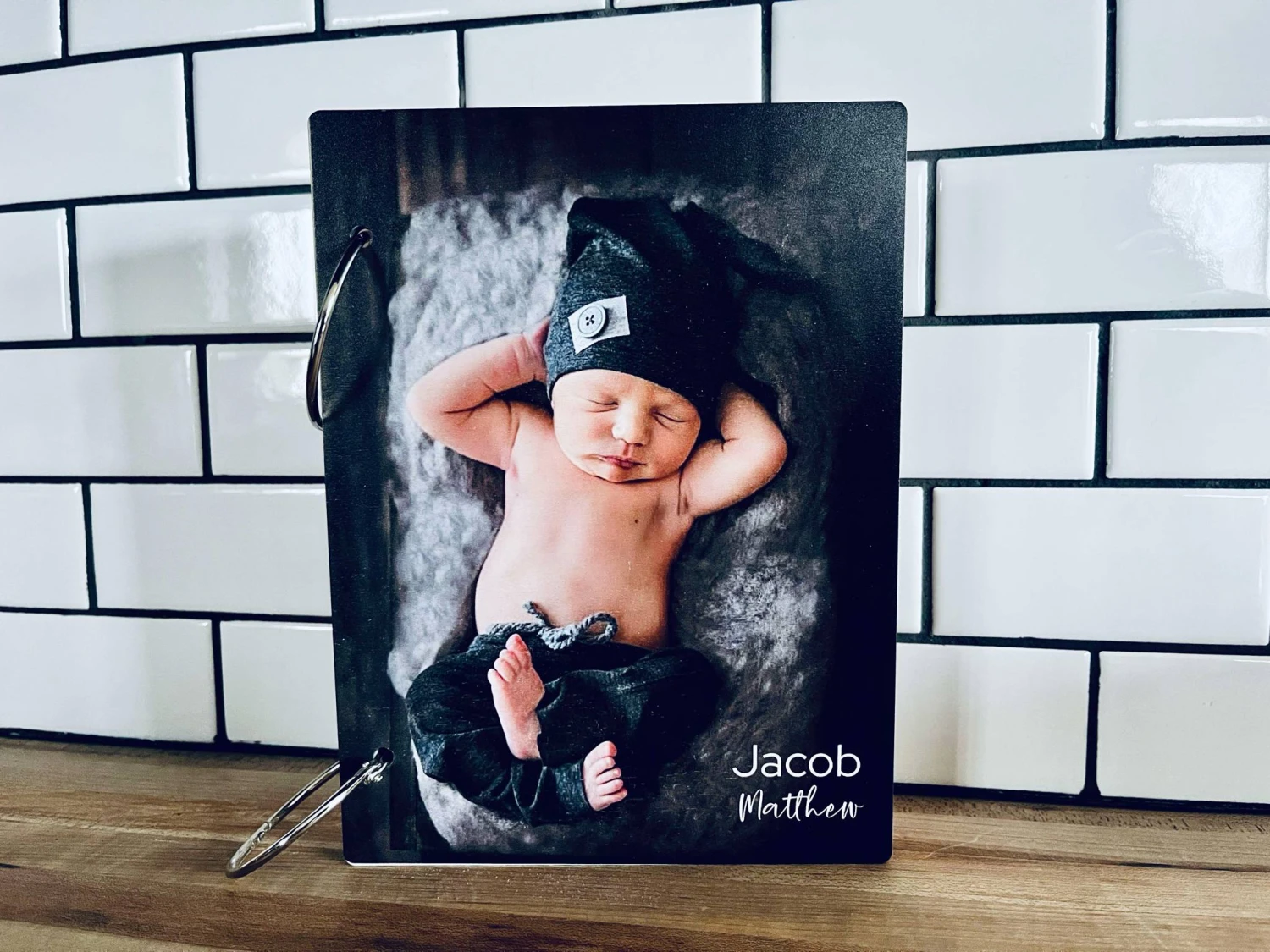 Newborn Baby Card Keeper With Photo Cover |Personalized Baby Memory Book With Name | Keepsake Binder For Baby Shower Cards & Milestone Notes 1 Newborn Baby Card Keeper With Photo Cover |Personalized Baby Memory Book With Name | Keepsake Binder For Baby Shower Cards & Milestone Notes