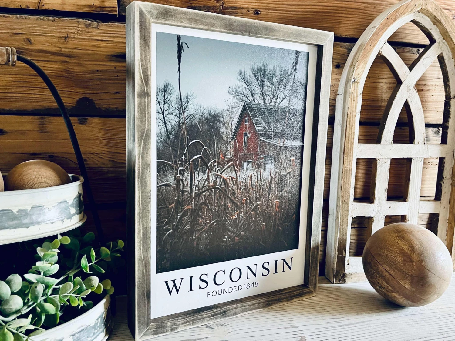 Wisconsin Barn Framed Wood Print | Cabin Decor | Nature-Inspired Wisconsin Gift 4 Wisconsin Barn Framed Wood Print | Cabin Decor | Nature-Inspired Wisconsin Gift - Image 4