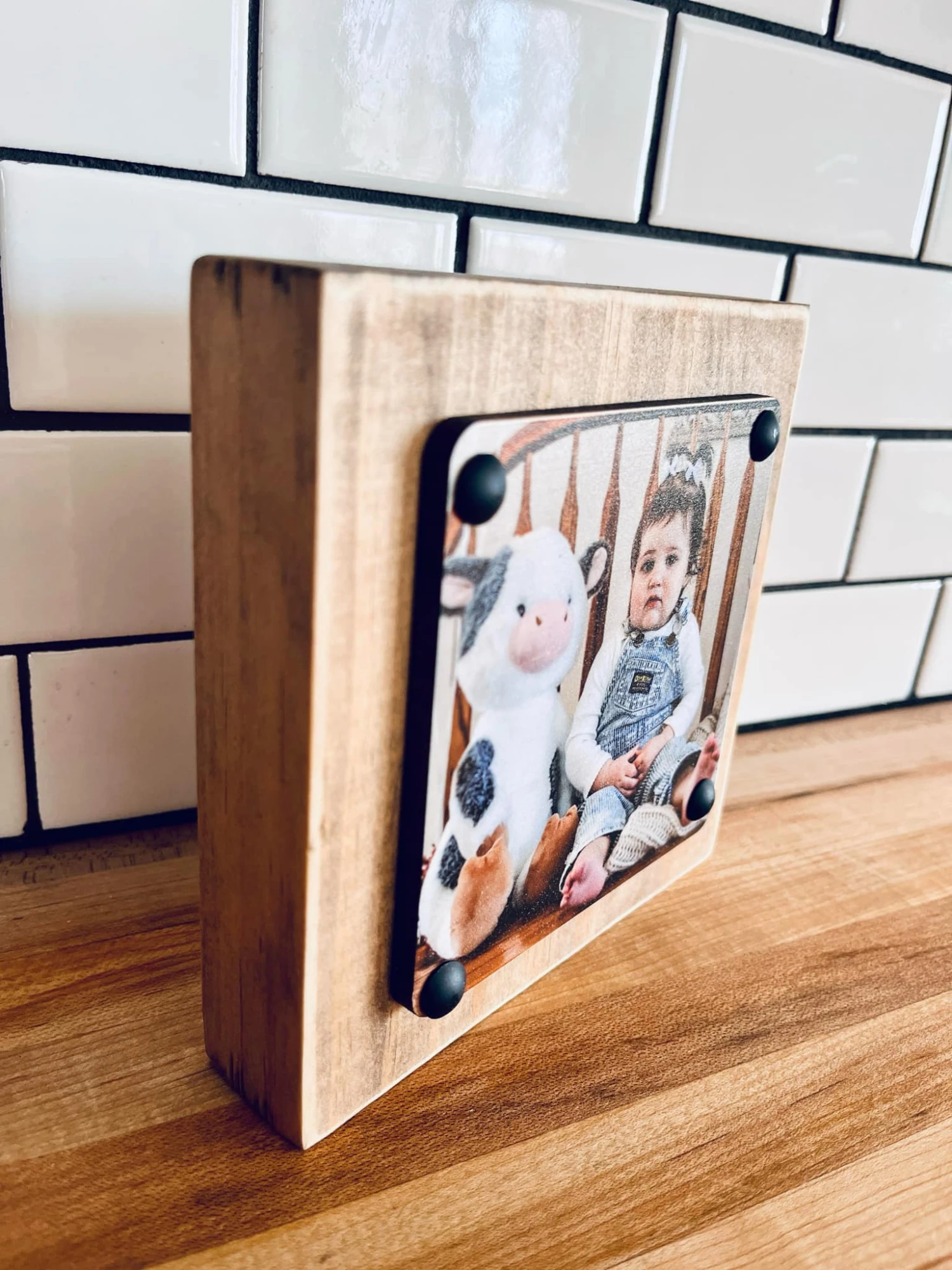 Personalized Photo Block Shelf Sitter – Custom Wood Picture Display 2 Personalized Photo Block Shelf Sitter – Custom Wood Picture Display - Image 2