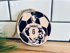 Personalized Sports Ornament | Custom Soccer Player Ornament | Kid's Yearly Christmas Ornament | Christmas Ornament For Kids