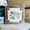 Wash Your Hands And Say Your Prayers Sign – Christian Bathroom Decor – Rustic Floral Wood Block Sign – Farmhouse Style Religious Wall Art – Jesus And Germs Quote
