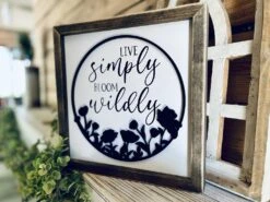 Live Simply Bloom Wildly Sign | Farmhouse Wall Decor | Raised Lettering Floral Wood Sign | Inspirational Spring Quote Sign | Rustic Home Decor -The Farmer’s Wife WI Deals Store d2a7cb70 50de 40c6 b215 f08ef1f53a39