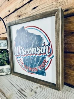 Vintage Wisconsin Wall Sign | The Badger State Decor | Square Wooden UV Printed Design 8 Vintage Wisconsin Wall Sign | The Badger State Decor | Square Wooden UV Printed Design -The Farmer’s Wife WI Deals Store d61799f4 2dca 4f0c 87b4 79002633b93a