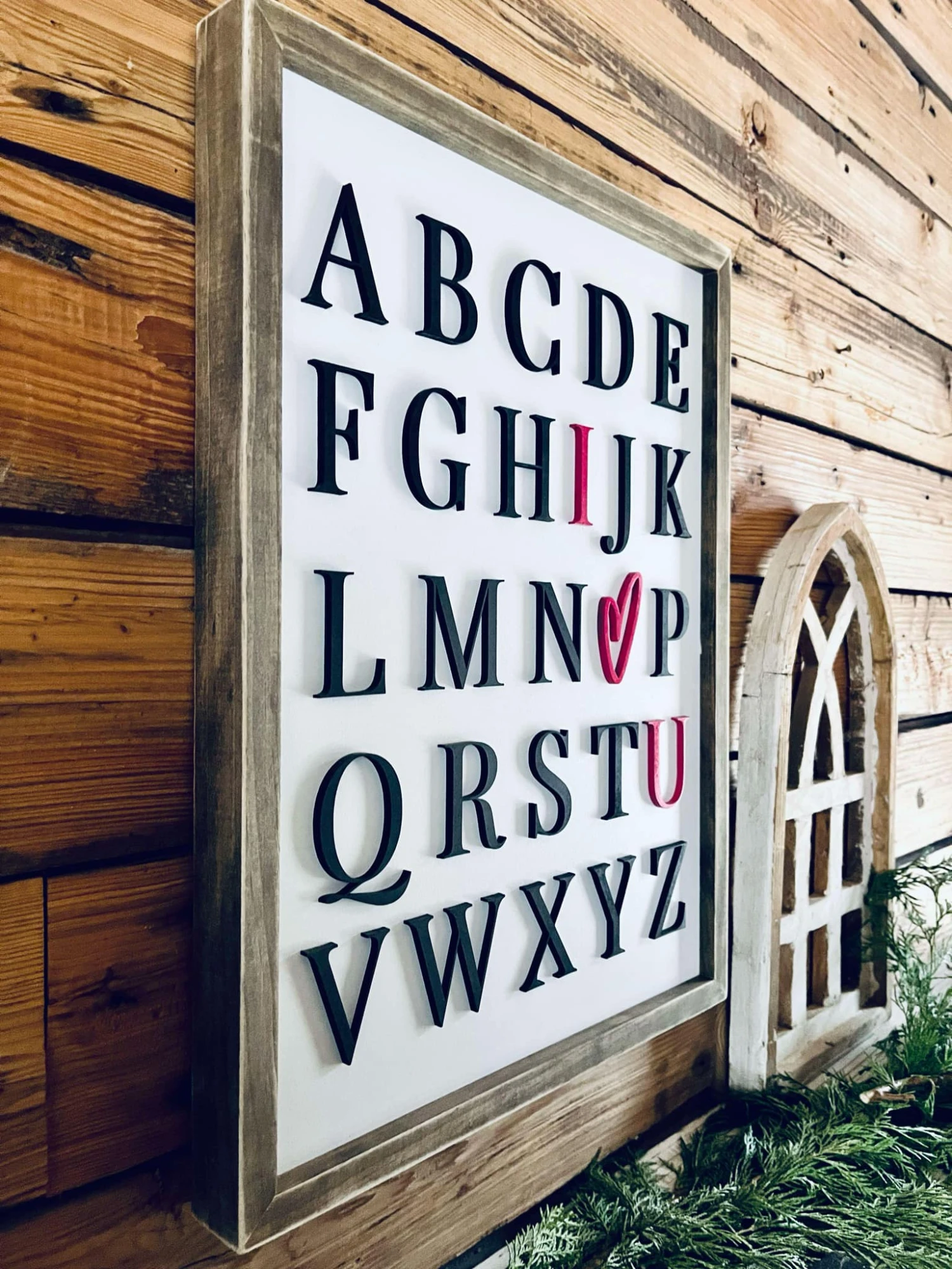 READY TO SHIP - Alphabet I Love You Farmhouse Sign | Nursery Sign | Playroom Sign 3 READY TO SHIP - Alphabet I Love You Farmhouse Sign | Nursery Sign | Playroom Sign - Image 3