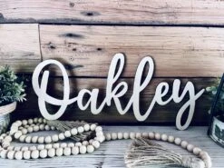 Nursery Name Sign | Nursery Decor | Wooden Name Cutout | Personalized Nursery Decor | Wooden Nursery Letters