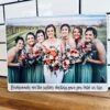 Personalized Bridesmaid Gift | Custom Wedding Photo On Wood | Bridal Party Keepsake