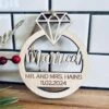 Marriage Christmas Ornament | Engaged Christmas Ornament | Personalized Wedding Ornament