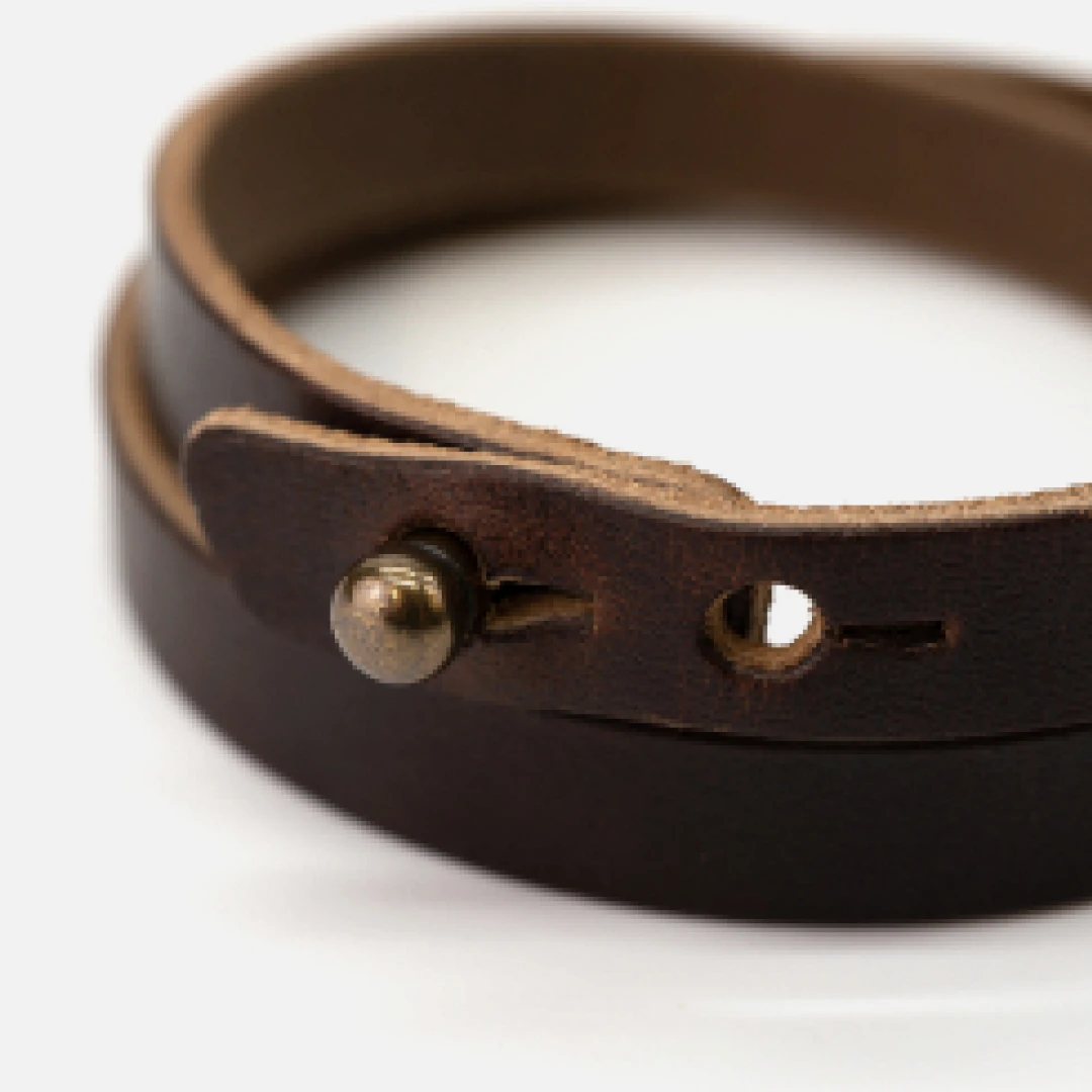 Teton Wrap Bracelet: Nut Brown / Small/Medium 2 Teton Wrap Bracelet: Nut Brown / Small/Medium - Image 2