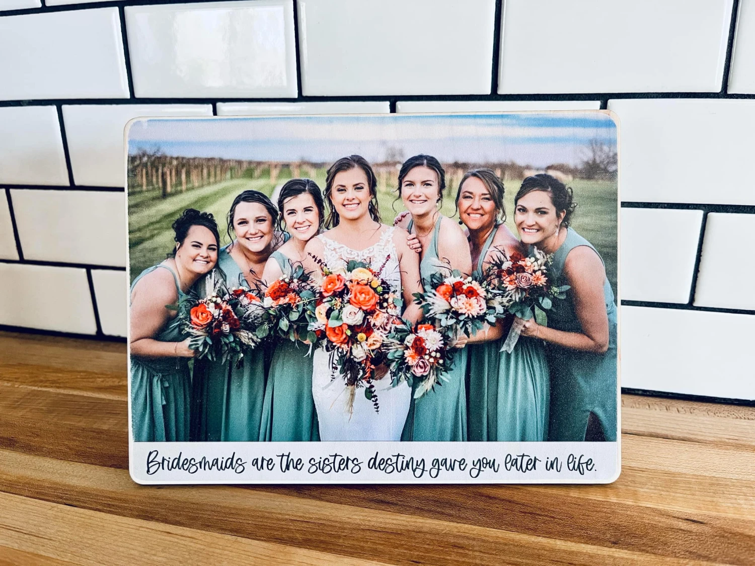 Personalized Bridesmaid Gift | Custom Wedding Photo On Wood | Bridal Party Keepsake 5 Personalized Bridesmaid Gift | Custom Wedding Photo On Wood | Bridal Party Keepsake - Image 5