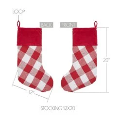 Annie Red Check Stocking With Personalized Leather Patch 12 Annie Red Check Stocking With Personalized Leather Patch -The Farmer’s Wife WI Deals Store f0bcdc8d7a495c94d41e82ebd7146dc505b7f31efa589a688fe5a4aaa8a00c74