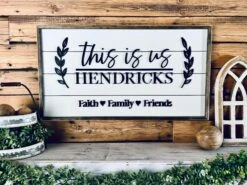 Personalized "This Is Us" Family Name Sign | Custom Farmhouse Wall Decor