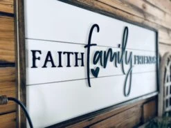 Faith Family Friends Sign | Raised Lettering Farmhouse Sign With Shiplap 10 Faith Family Friends Sign | Raised Lettering Farmhouse Sign With Shiplap -The Farmer’s Wife WI Deals Store f431441d 10c4 4aa0 bd46 3716398b4208 1