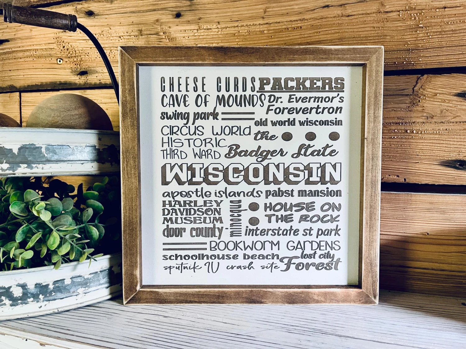 Wisconsin Themed Word Art Sign | Wisconsin Art | Wisconsin Home Decor | Wisconsin Gifts 1 Wisconsin Themed Word Art Sign | Wisconsin Art | Wisconsin Home Decor | Wisconsin Gifts