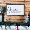 Grace - The Freely Given, Unmerited Favor And Love Of God Farmhouse Sign