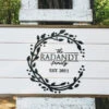 Last Name And Est Date Sign | Farmhouse Home Decor | Wood Framed Shiplap Sign