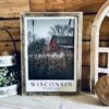 Wisconsin Barn Framed Wood Print | Cabin Decor | Nature-Inspired Wisconsin Gift